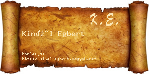 Kinál Egbert névjegykártya